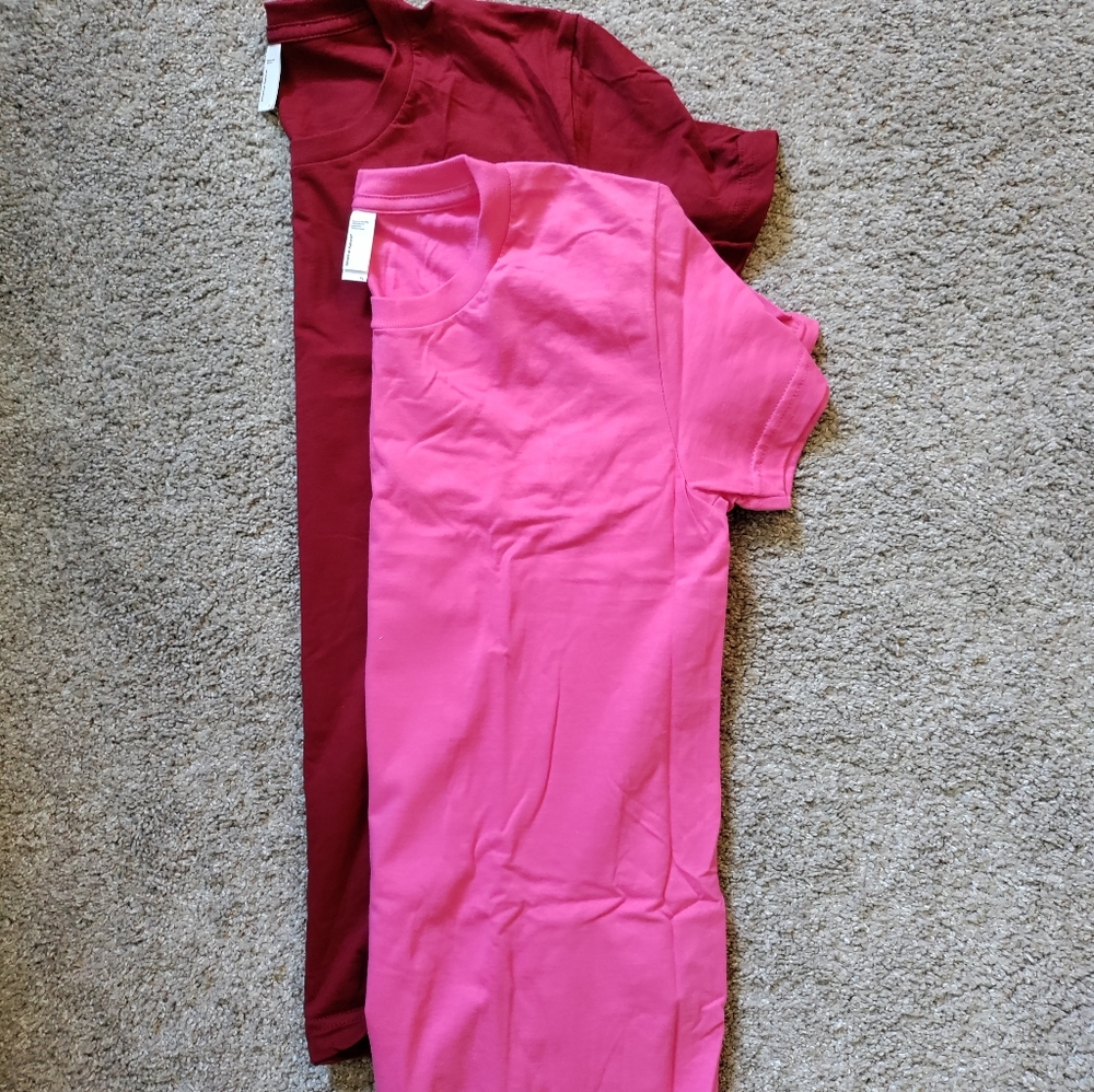 Bundle of 2 American Apparel Women's Crewneck T-Shirts XL NWOT